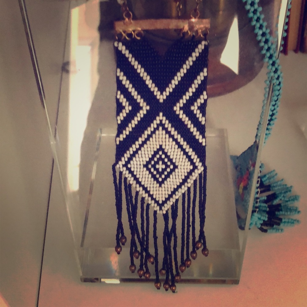 Vintage beaded festival necklace